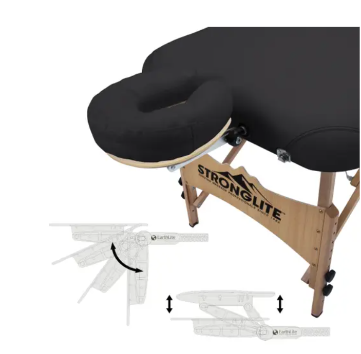 Camilla de Masaje Portátil STRONGLITE™ Shasta – Negra