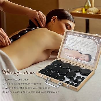 Juego de Piedras Calientes con Calentador – (20 Piezas)